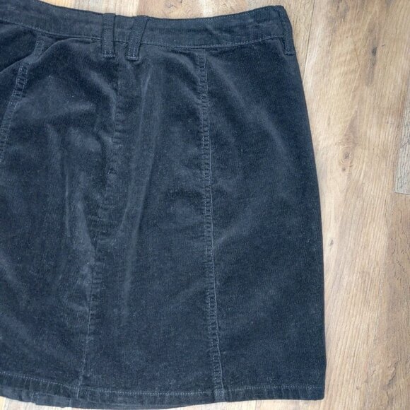 YMI Windsor Womens Size 13/31 Stretch Corduroy Black Skirt Short Button Up - Picture 8 of 10